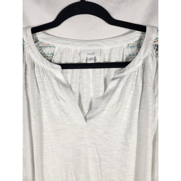 PureJill Womens Tunic Top Embroidered Southwestern Boho Comfort US/L - Picture 4 of 5